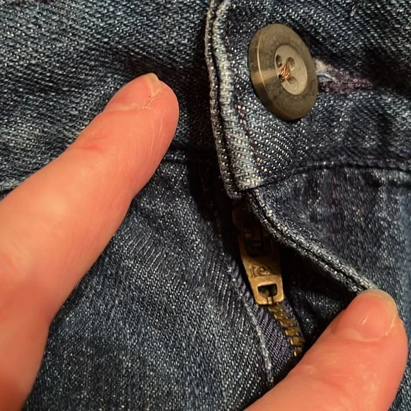 Croft & Barrow size 50 x 9” denim cargo jean shorts elastic side waist 6 pockets - Picture 5 of 8